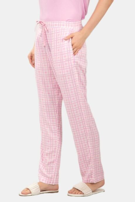 Amante Full Length Pyjama Bottom - Orchid Checks Print — image 2